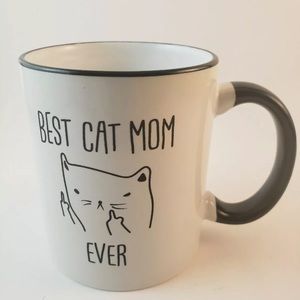 Cat Lovers Best Cat Mom Ever Coffee Tea Mug Gift Double